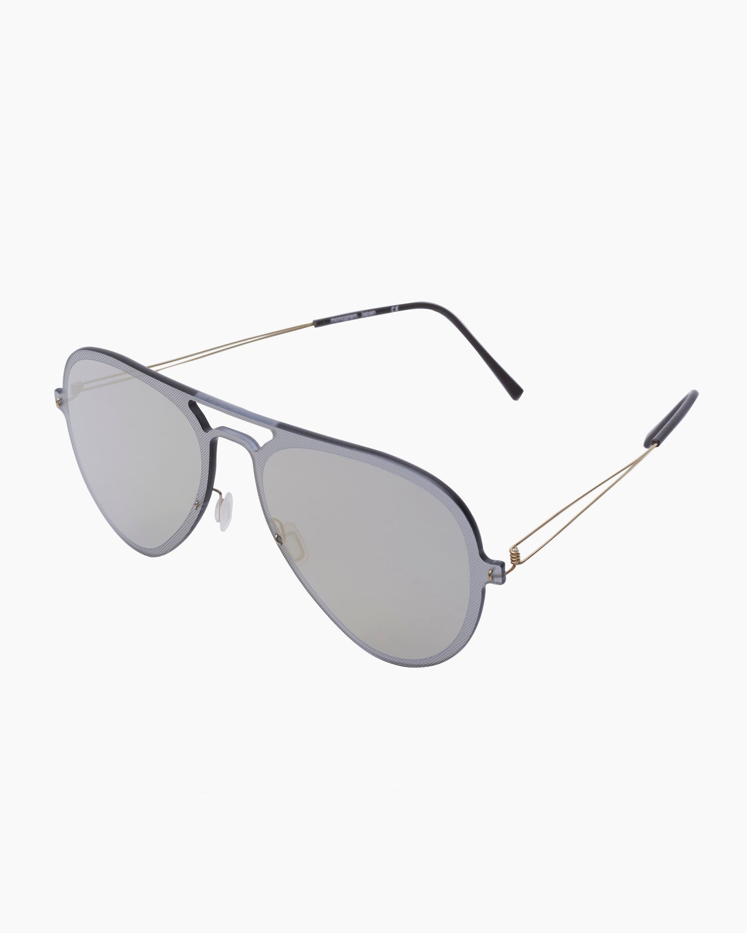 gold metal aviator  sunglassesby monogram model MCHA005S, front view, lunettes de vue or aviateur
