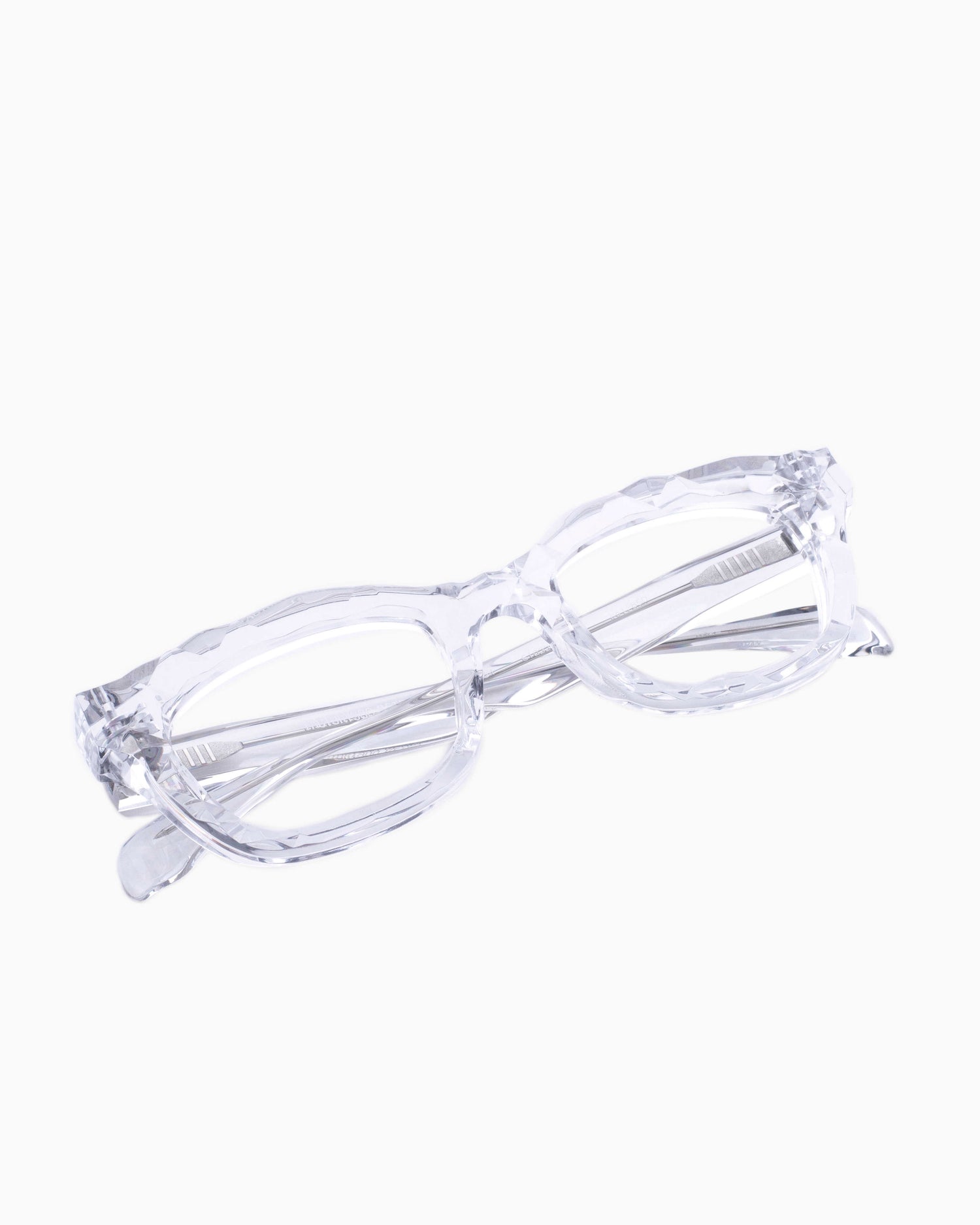 crystal plastic rectangle eyeglasses by Factory 900 model RF064, front view, lunettes de vue Cristal rectangle