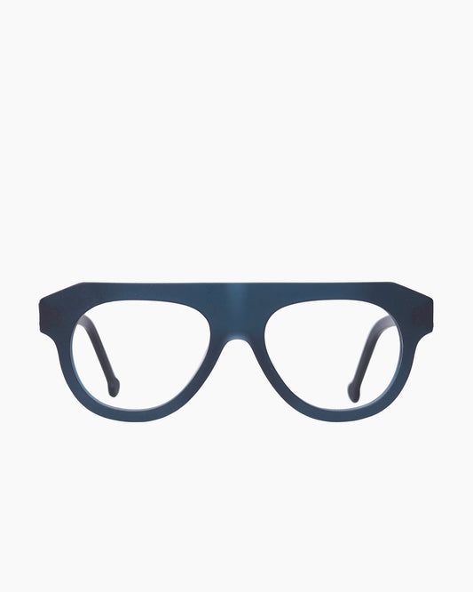 green plastic aviator eyeglasses by Marie-Sophie Dion model McNally, front view, lunettes de vue aviateur couleur Vert