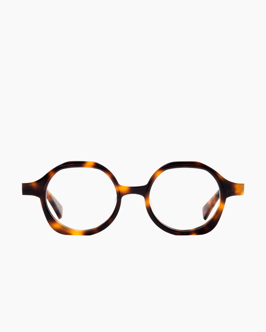 tortoise plastic round eyeglasses by Gamine model Kita kids, front view, lunettes de vue rond couleur écaille de tortue