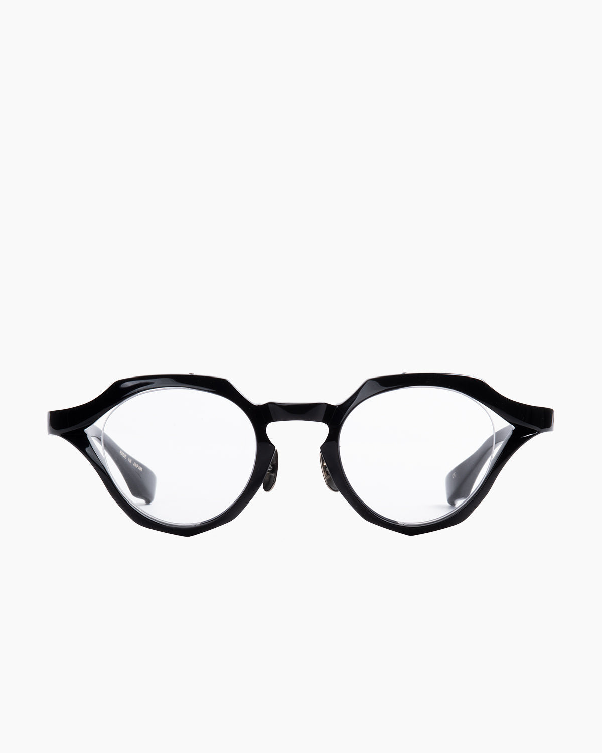 black plastic oval eyeglasses by Factory 900 model , front view, lunettes de vue noir ovale
