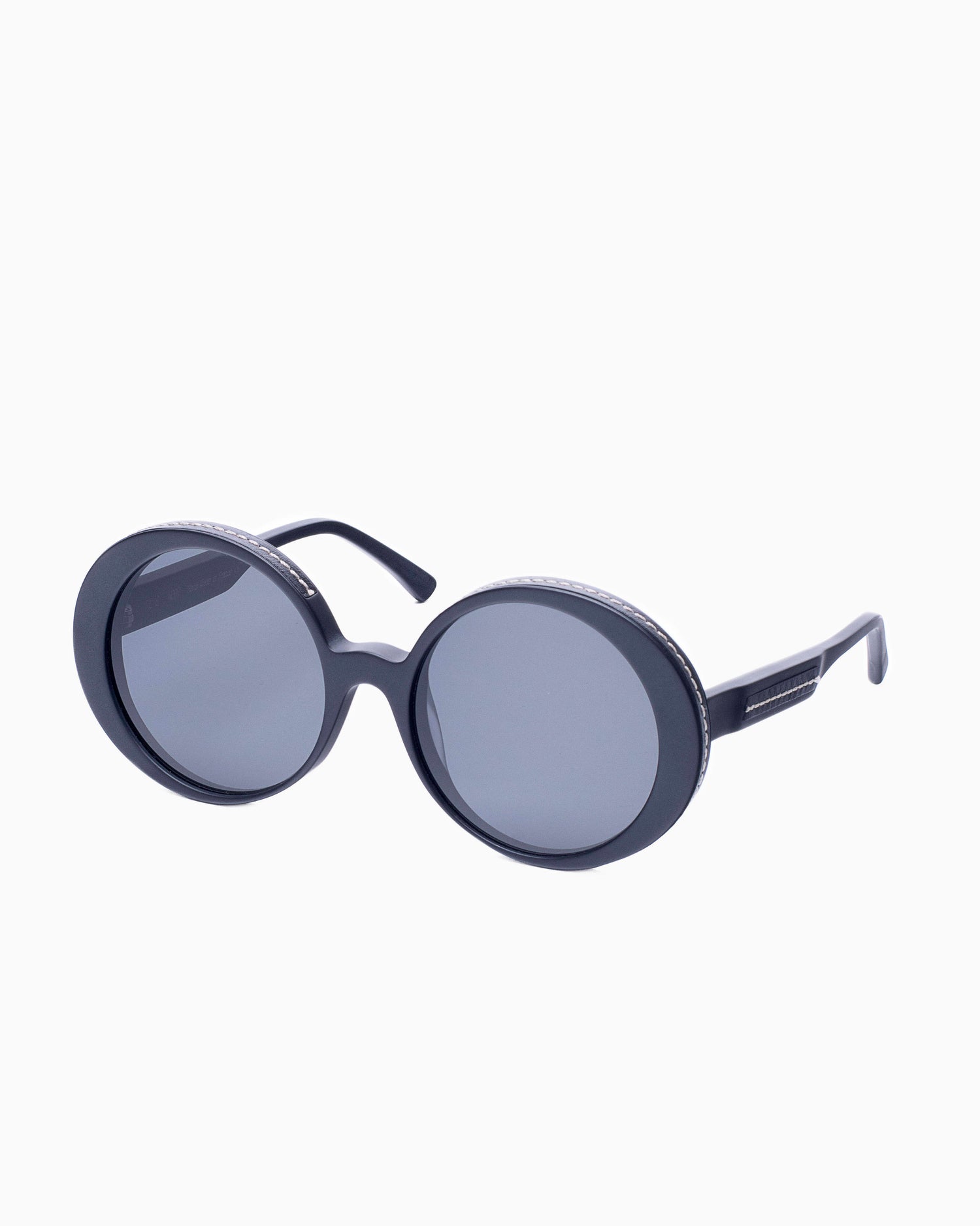 black plastic round  sunglassesby Histoire de voir model FIL8, front view, lunettes de vue Noir rond