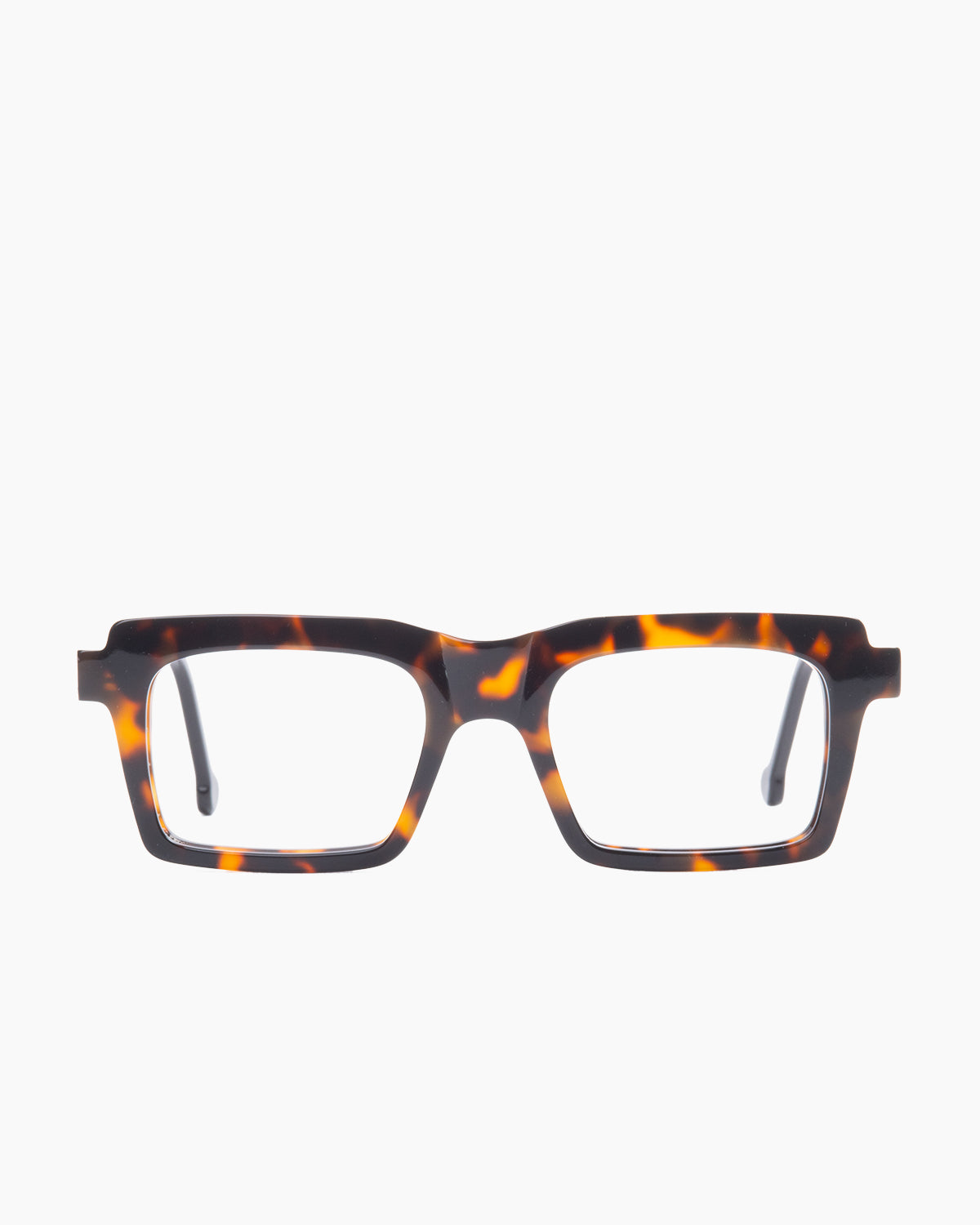 tortoise plastic rectangle eyeglasses by Marie-Sophie Dion model Jofa, front view, lunettes de vue rectangle couleur Écaille de tortue