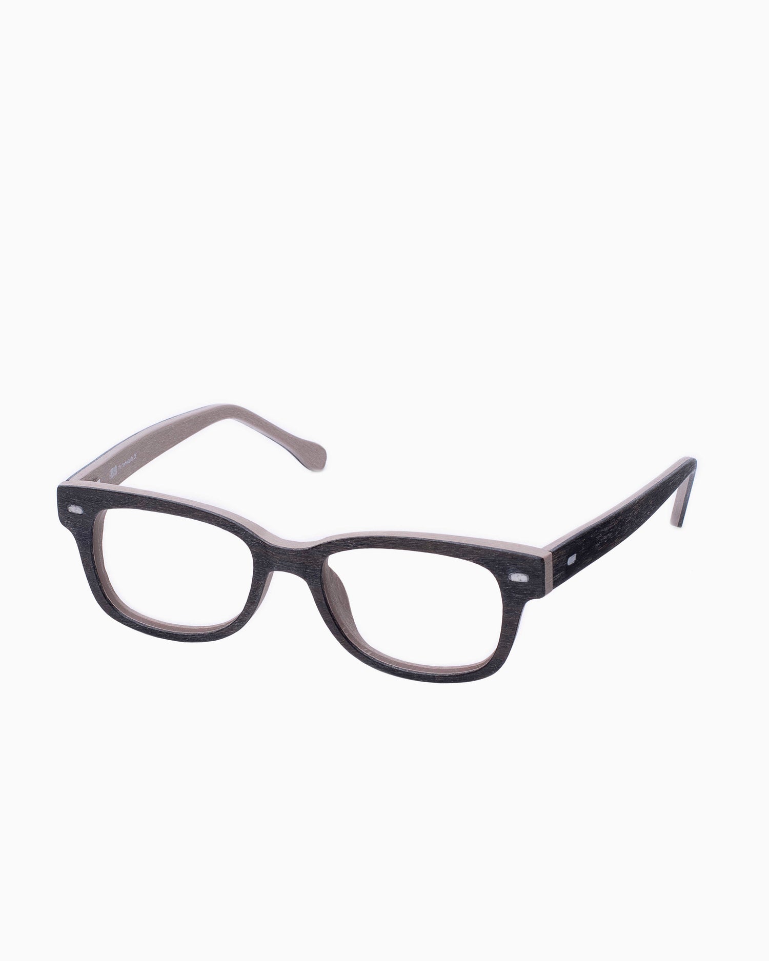brown plastic rectangle eyeglasses by BBig model 3202, front view, lunettes de vue rectangle couleur Brun
