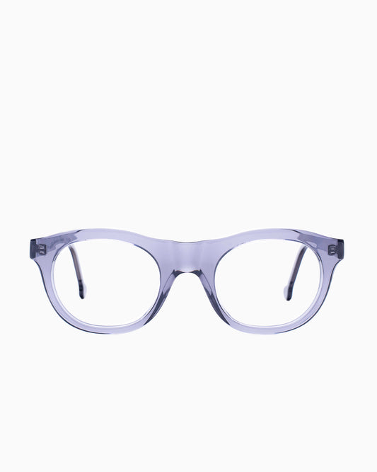 grey plastic oval eyeglasses by Marie-Sophie Dion model LEcuyer, front view, lunettes de vue ovale couleur Gris
