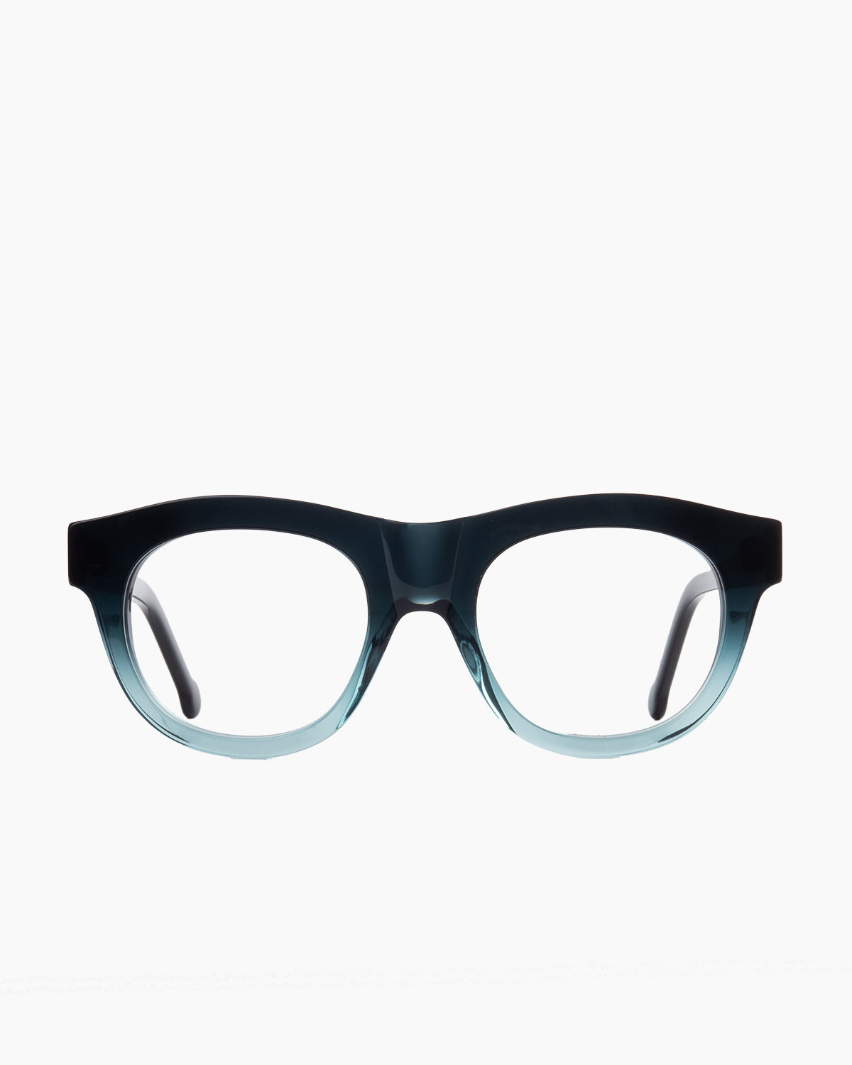 green plastic oval eyeglasses by Marie-Sophie Dion model Caine, front view, lunettes de vue ovale couleur vert