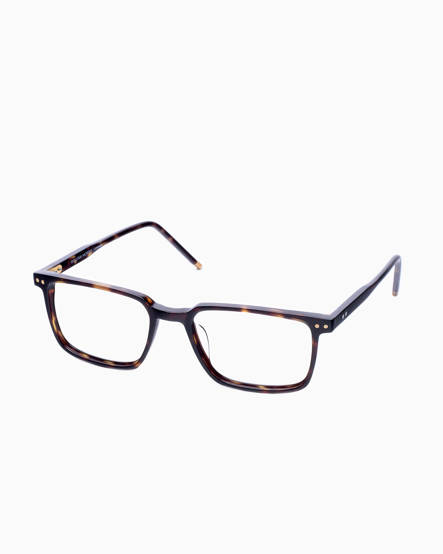 tortoise plastic rectangle eyeglasses by William Morris model LN50138, front view, lunettes de vue Écaille de tortue rectangle