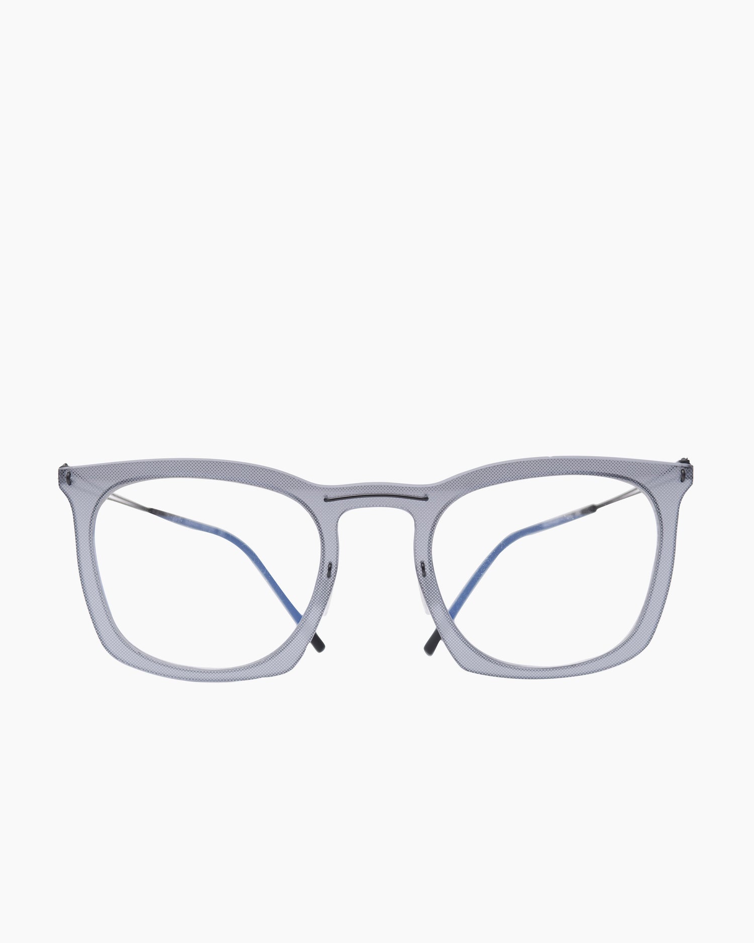 grey metal rectangle eyeglasses by monogram model MCHA014, front view, lunettes de vue Gris rectangle