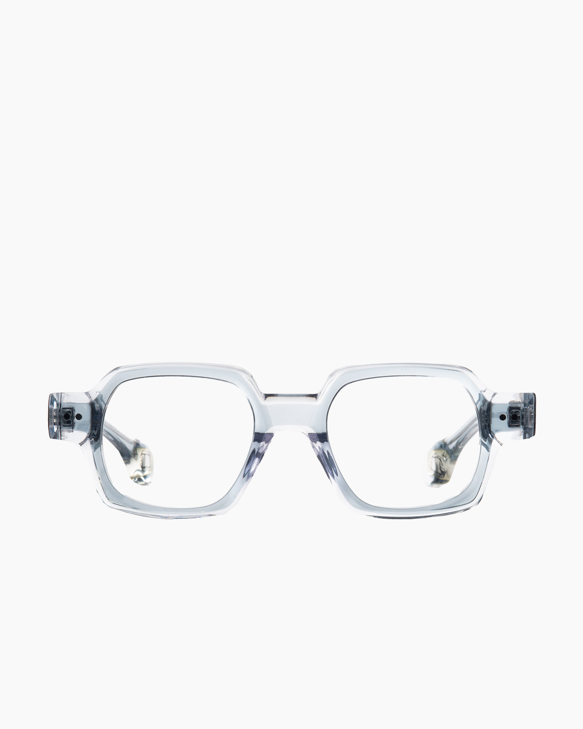 grey plastic rectangle eyeglasses by Blake Kuwahara model bender, front view, lunettes de vue rectangle couleur gris
    >
  </div>
  <button class=