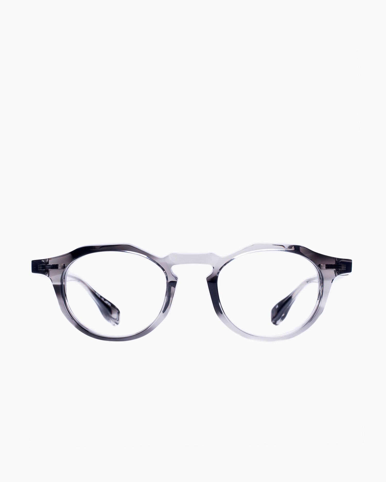 grey plastic round eyeglasses by Factory 900 model RF032, front view, lunettes de vue Gris rond