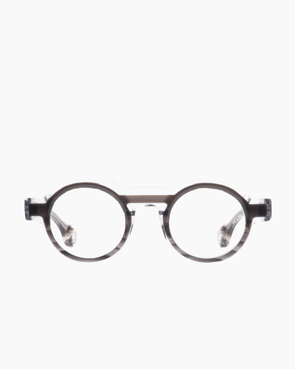 grey plastic round eyeglasses by Blake Kuwahara model Kellogg, front view, lunettes de vue rond couleur Gris
    >
  </div>
  <button class=