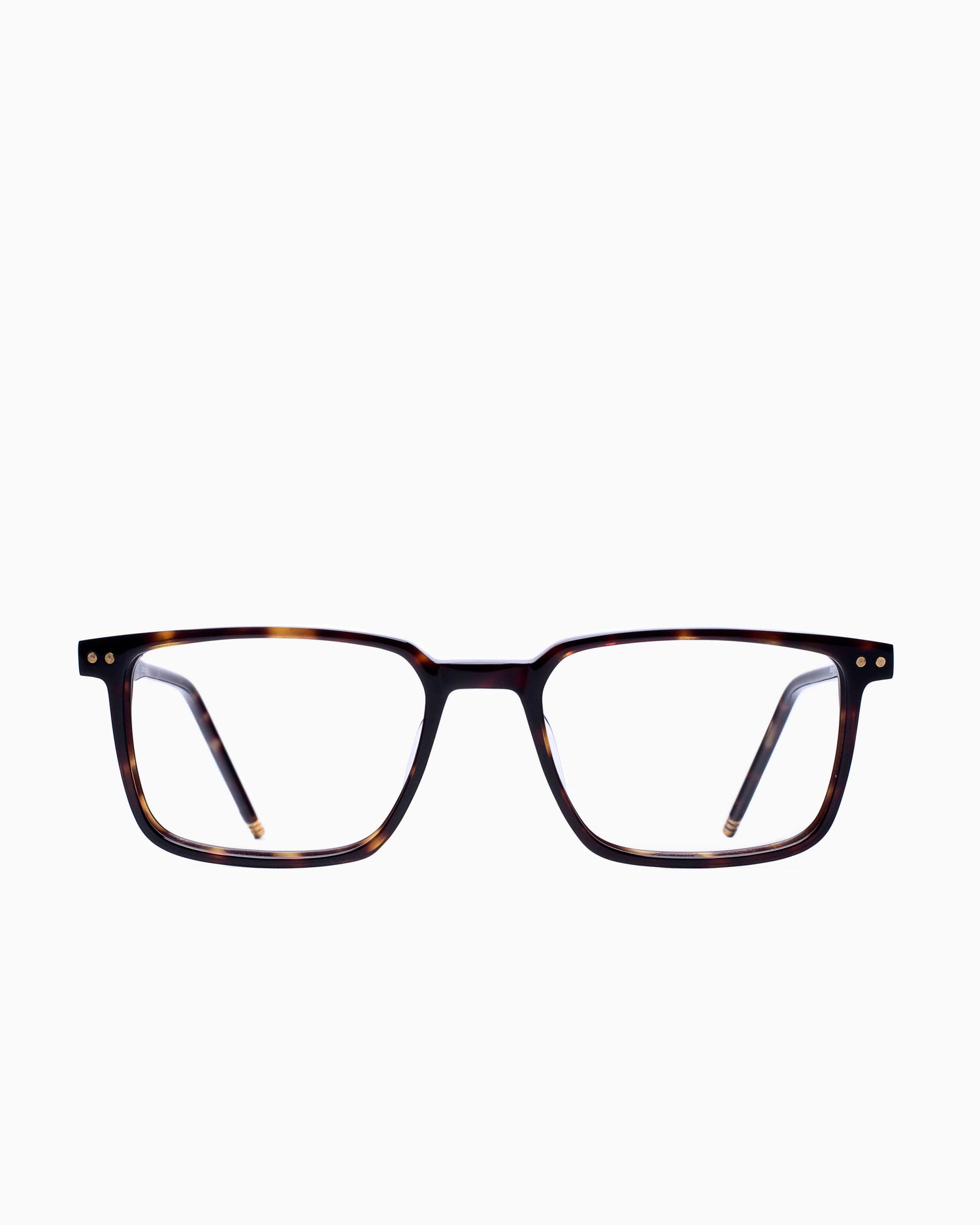 tortoise plastic rectangle eyeglasses by William Morris model LN50138, front view, lunettes de vue Écaille de tortue rectangle