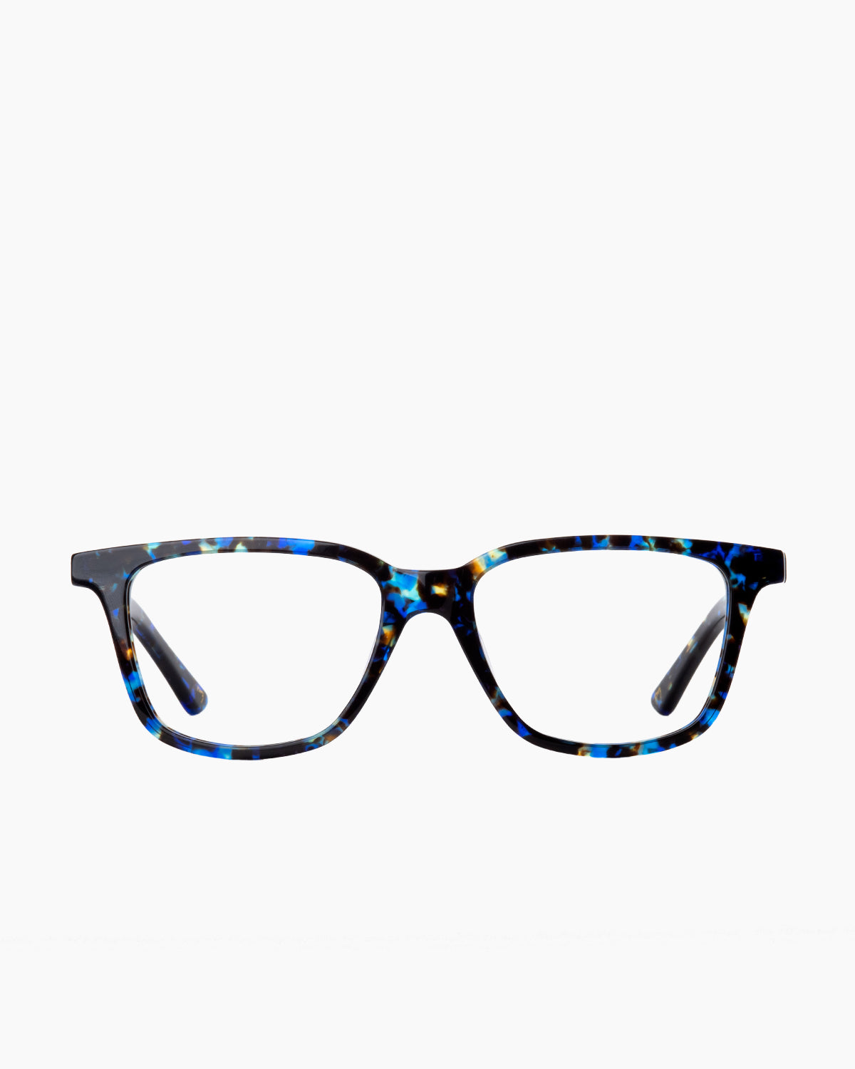 tortoise plastic rectangle eyeglasses by Spectacleeyeworks model Ilan, front view, lunettes de vue écaille de tortue rectangle