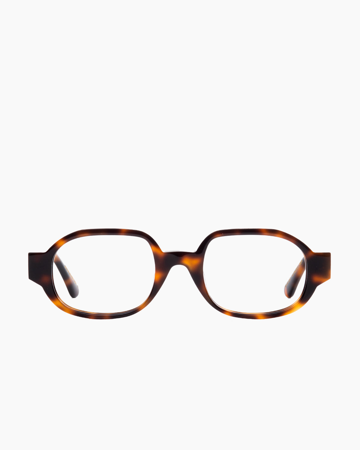 tortoise plastic oval eyeglasses by Gamine model LittleHavana kids, front view, lunettes de vue ovale couleur écaille de tortue