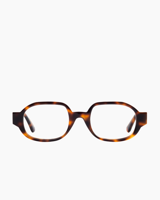 tortoise plastic oval eyeglasses by Gamine model LittleHavana kids, front view, lunettes de vue ovale couleur écaille de tortue