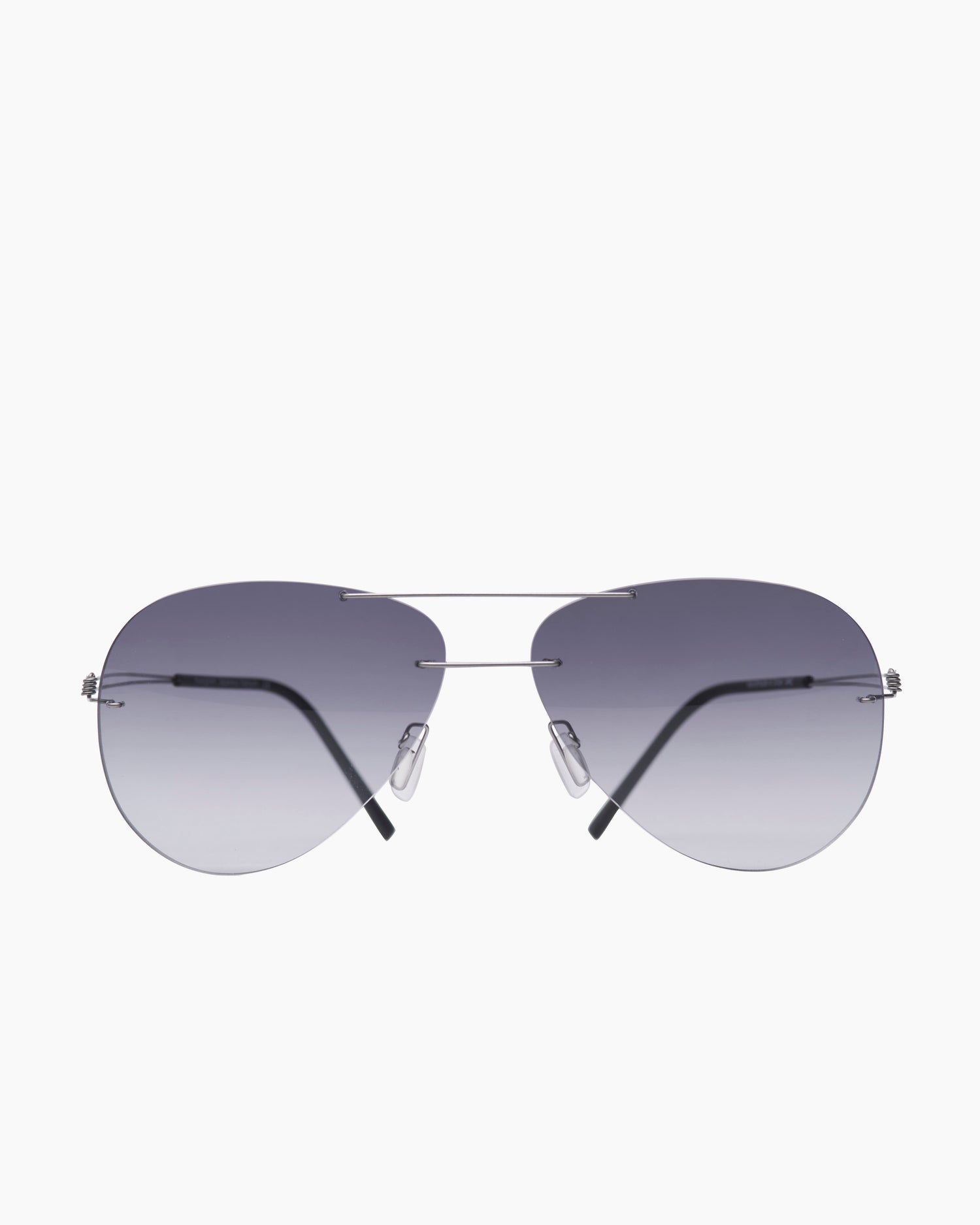 grey metal aviator  sunglassesby monogram model MNA001, front view, lunettes de vue Gris aviateur
