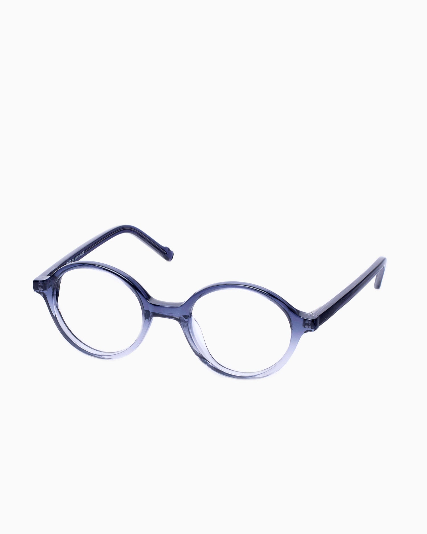 crystal plastic round eyeglasses by BBig model 230, front view, lunettes de vue Cristal rond
