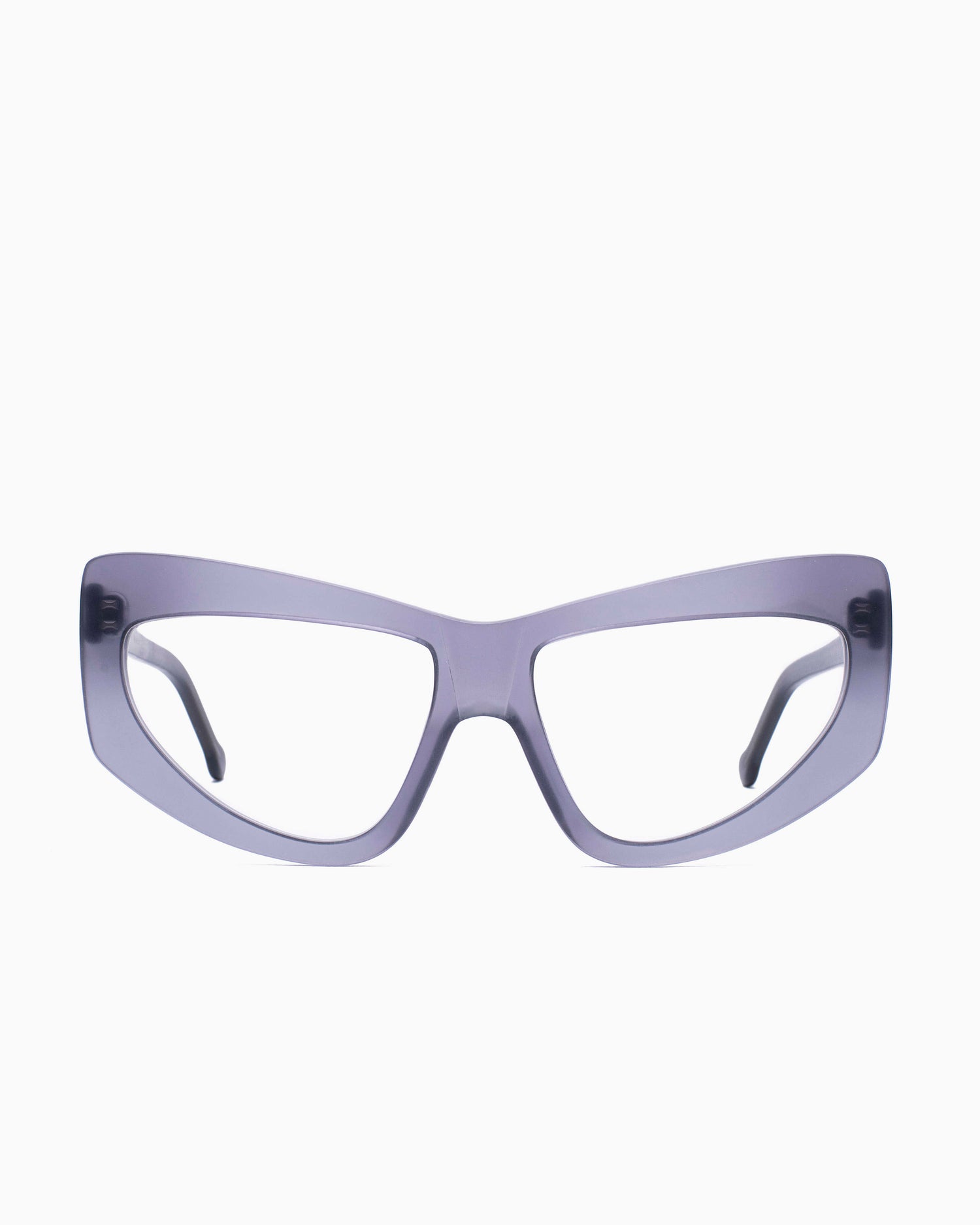 grey plastic rectangle eyeglasses by Marie-Sophie Dion model Hurley, front view, lunettes de vue Gris rectangle