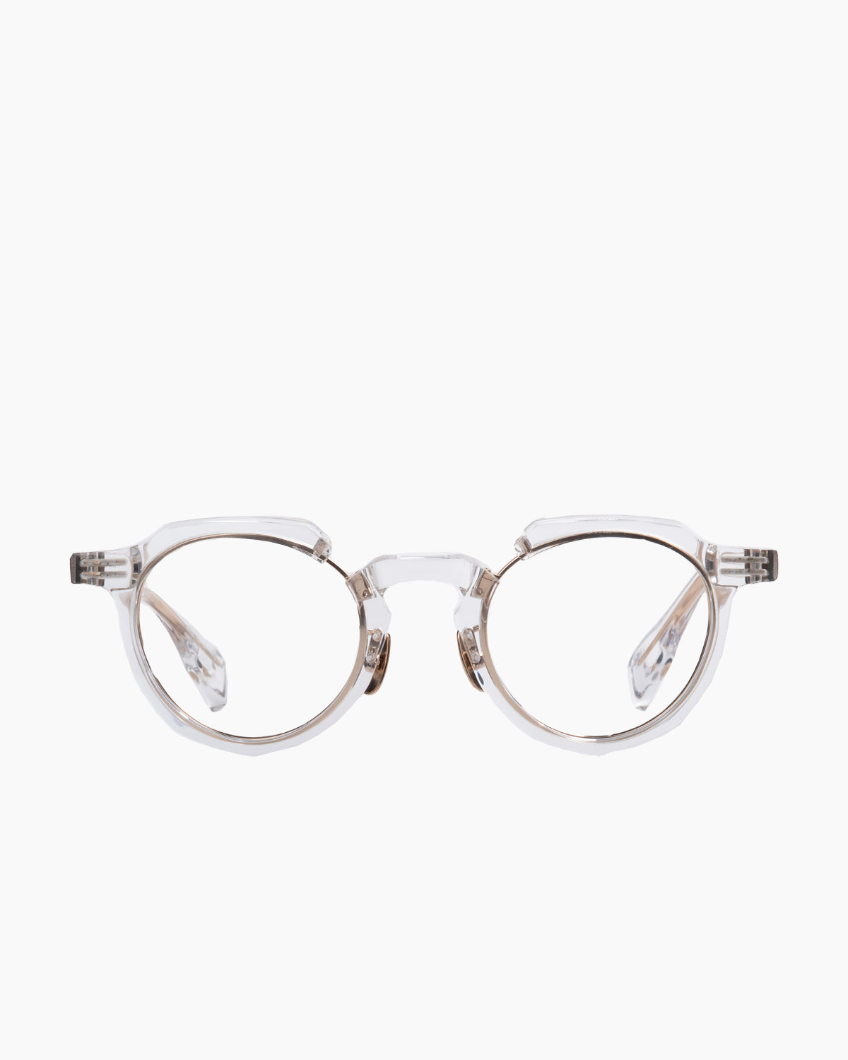 crystal plastic oval eyeglasses by Factory 900 model RF-171, front view, lunettes de vue cristal ovale