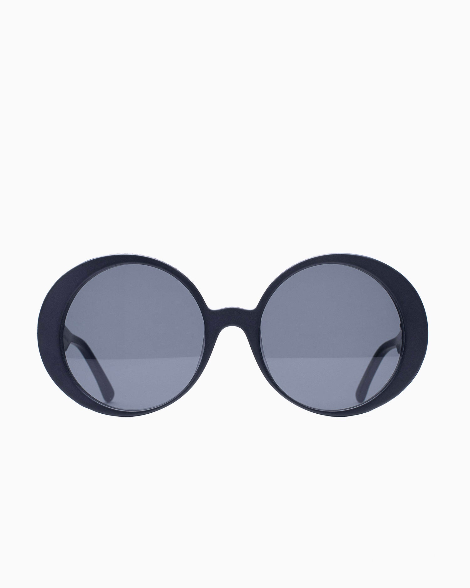 black plastic round  sunglassesby Histoire de voir model FIL8, front view, lunettes de vue Noir rond
