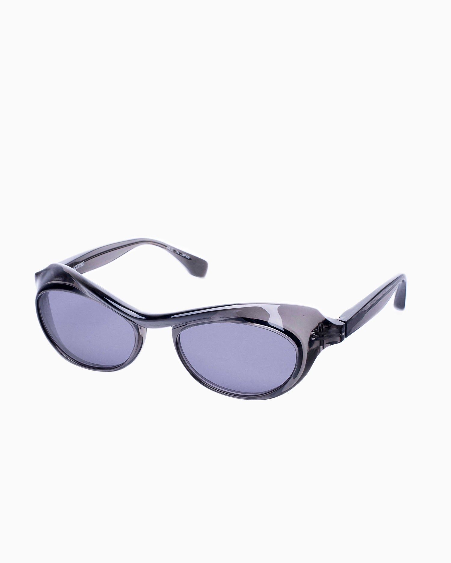 black plastic oval  sunglassesby Factory 900 model FA350, front view, lunettes de vue ovale couleur Noir