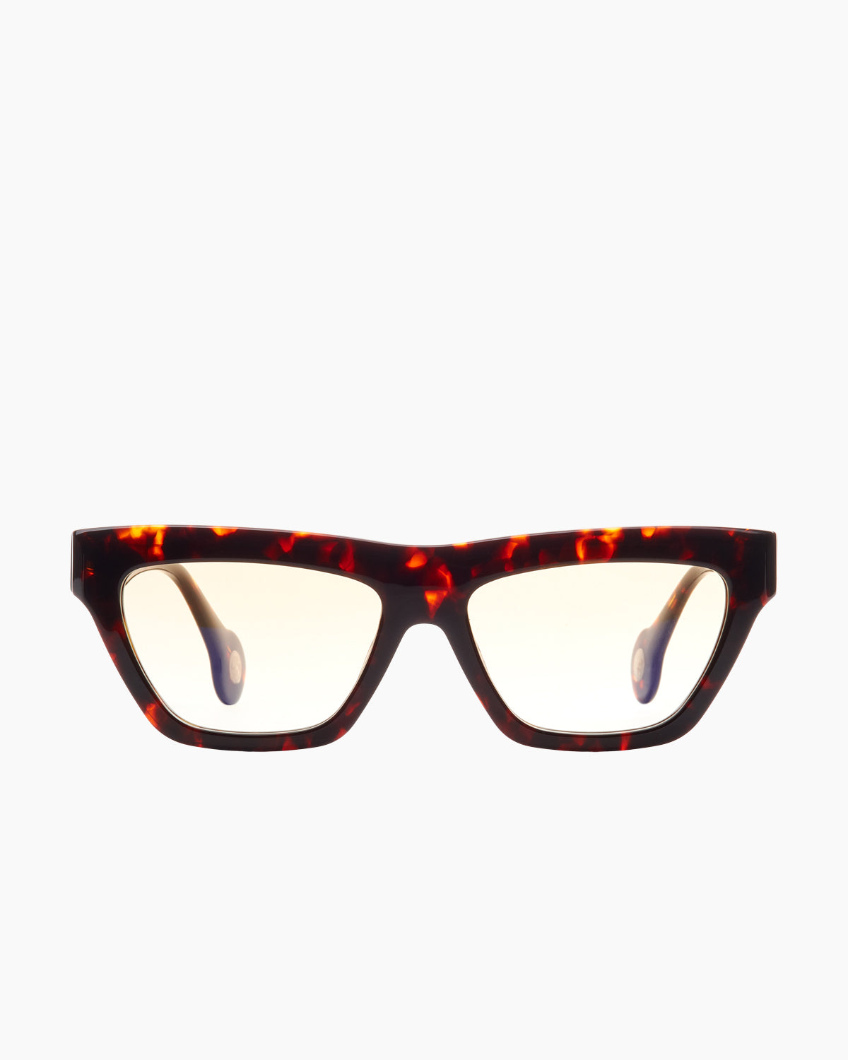 tortoise plastic butterfly eyeglasses by Spectacleeyeworks model Heaven, front view, lunettes de vue papillon couleur écaille de tortue