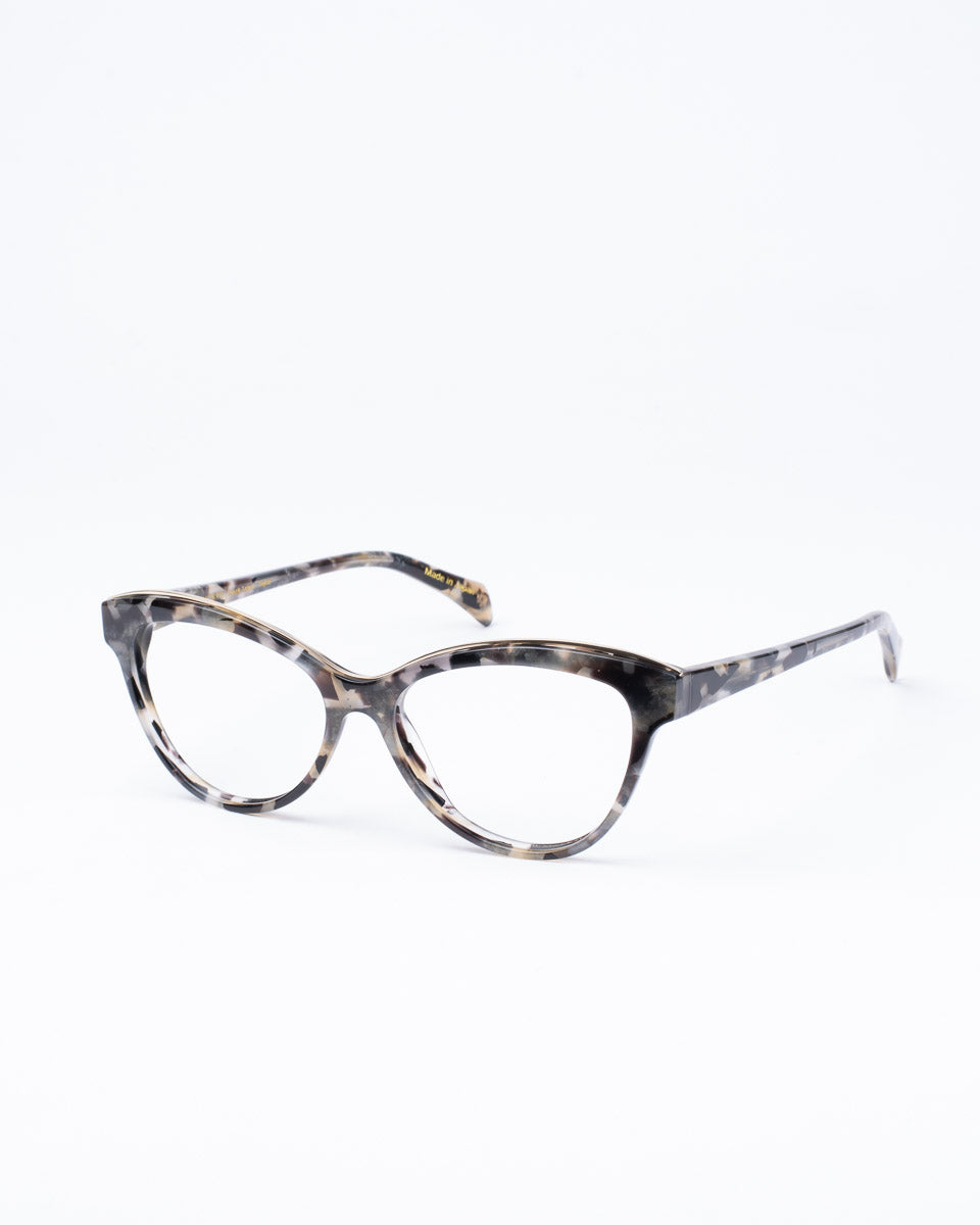 tortoise plastic cat eyeglasses by William Morris model Taylor, front view, lunettes de vue Écaille de tortue 