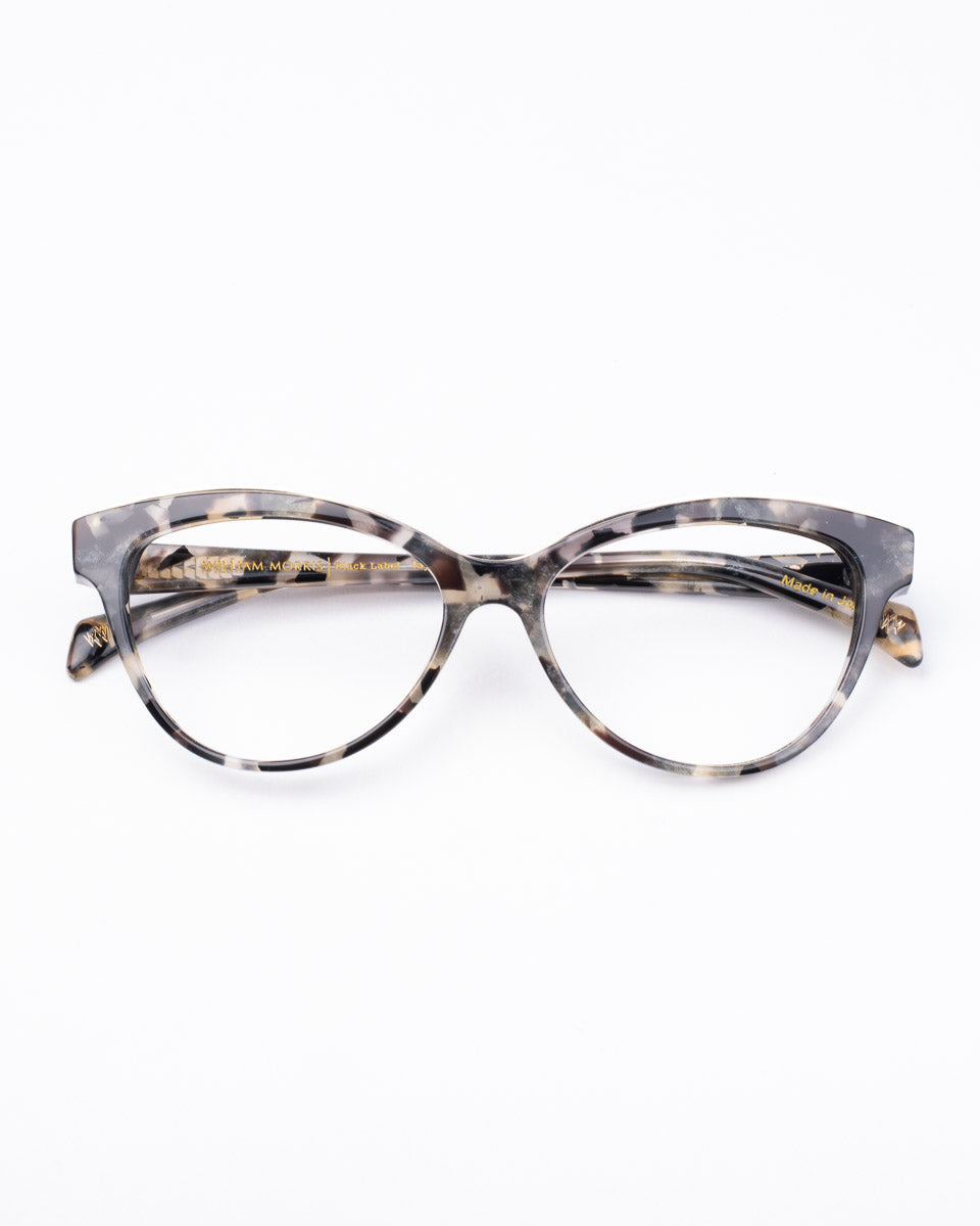 tortoise plastic cat eyeglasses by William Morris model Taylor, front view, lunettes de vue Écaille de tortue 