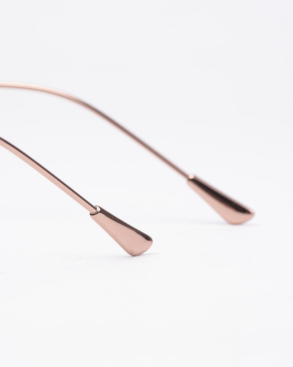 gold metal hexagon eyeglasses by William Morris model 50087, front view, lunettes de vue Or 