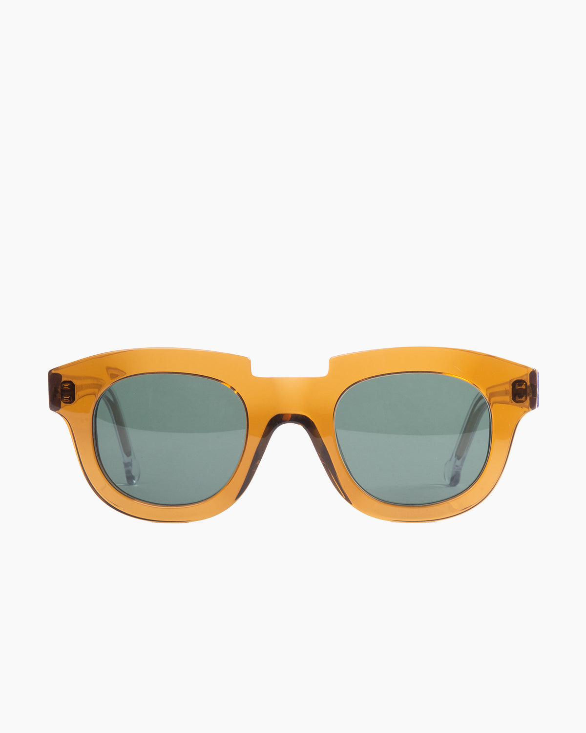 brown plastic oval  sunglassesby Marie-Sophie Dion model DufresneSUN, front view, lunettes de vue ovale couleur brun