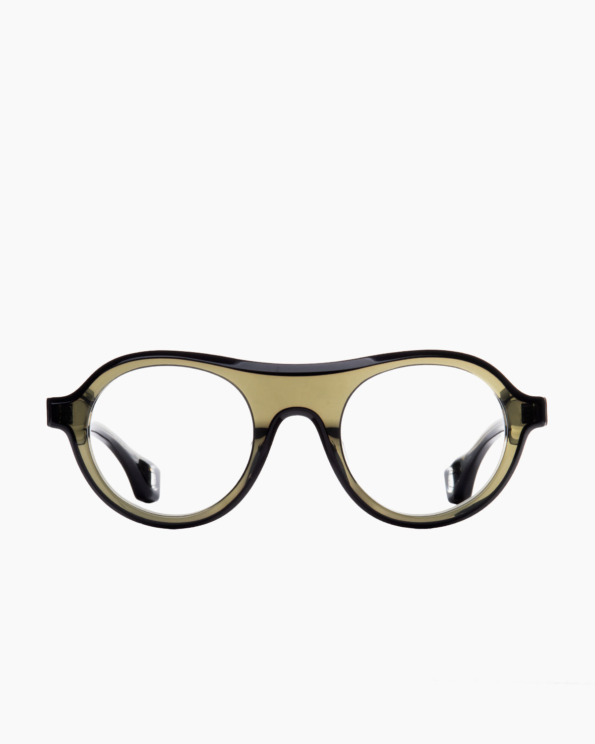 green plastic round eyeglasses by Blake Kuwahara model prouvé, front view, lunettes de vue rond couleur vert
    >
  </div>
  <button class=
