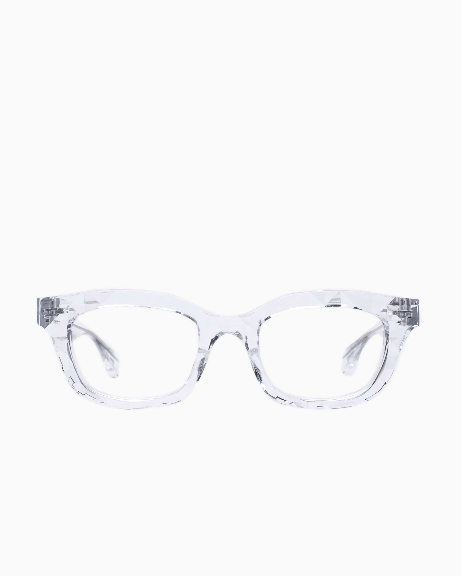 crystal plastic rectangle eyeglasses by Factory 900 model RF064, front view, lunettes de vue Cristal rectangle