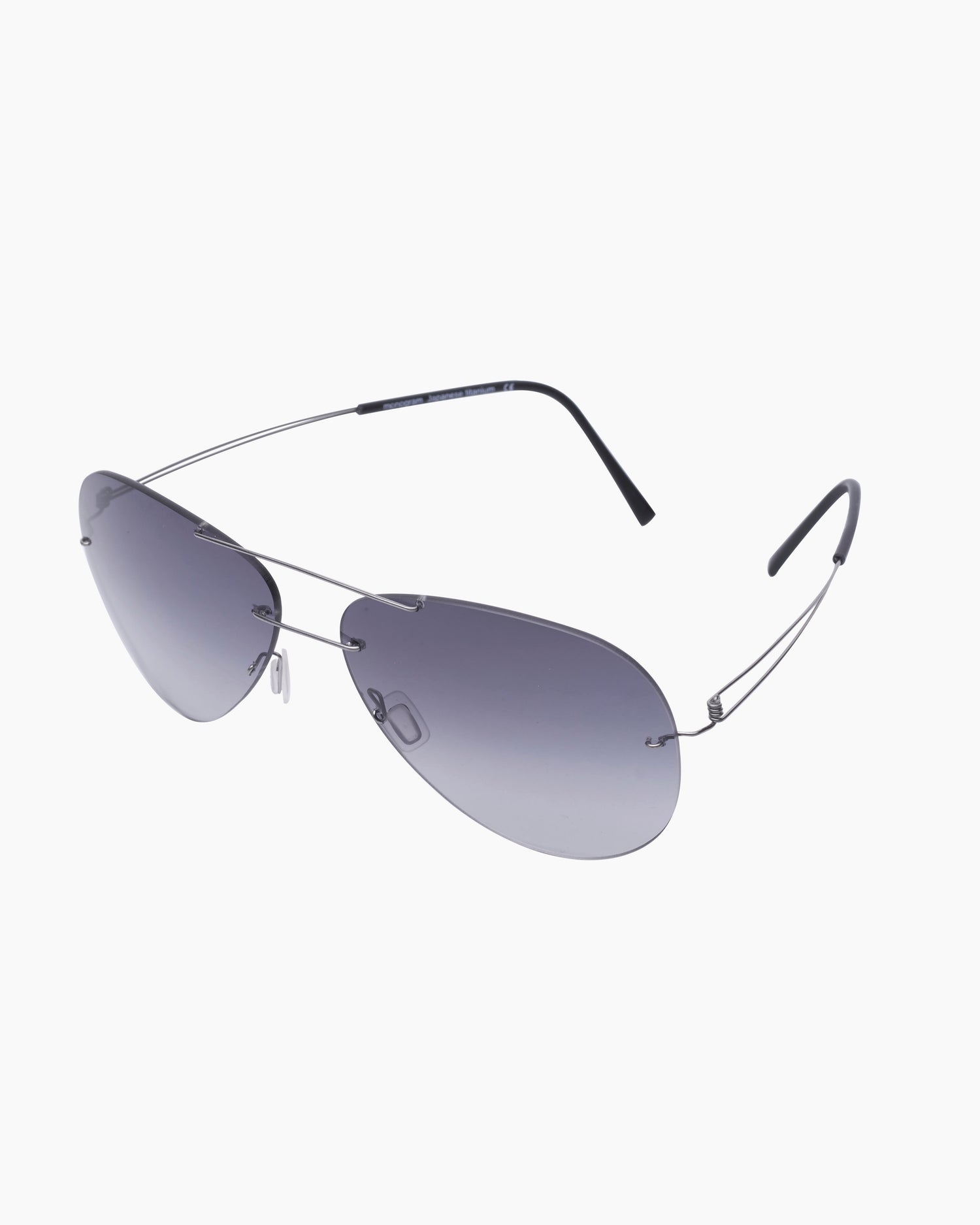 grey metal aviator  sunglassesby monogram model MNA001, front view, lunettes de vue Gris aviateur