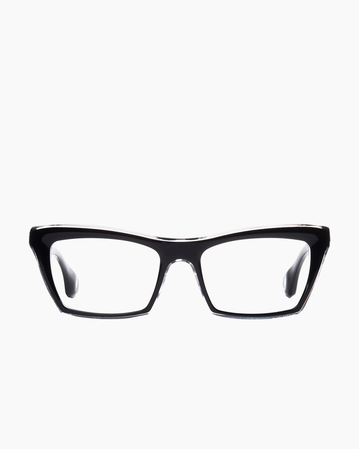 black plastic butterfly eyeglasses by Blake Kuwahara model Mathson, front view, lunettes de vue papillon couleur noir
    >
  </div>
  <button class=