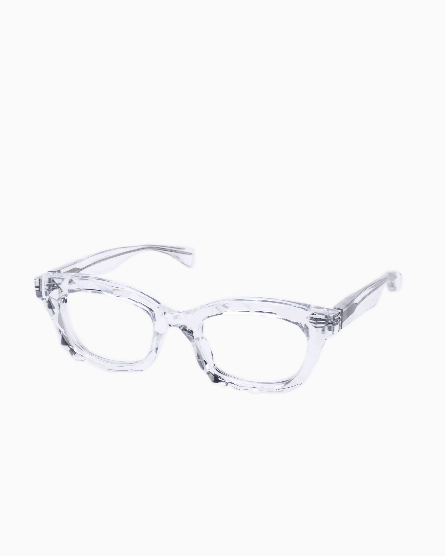 crystal plastic rectangle eyeglasses by Factory 900 model RF064, front view, lunettes de vue Cristal rectangle