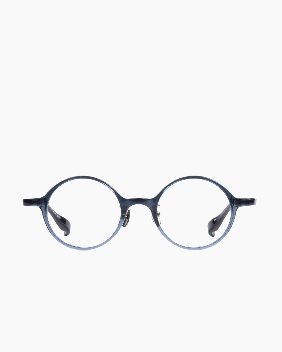 grey plastic round eyeglasses by Factory 900 model Maru, front view, lunettes de vue Gris rond