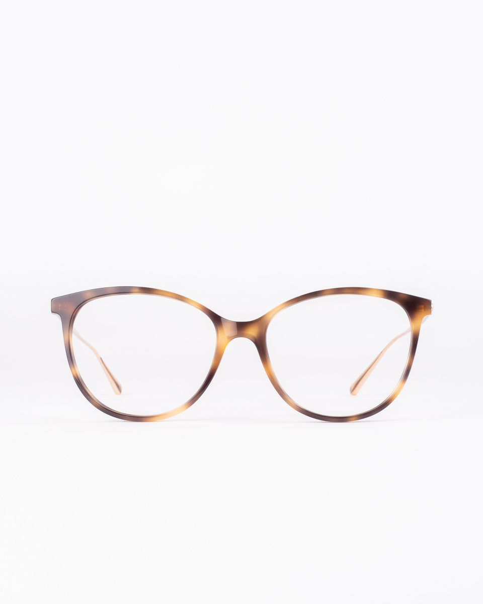 tortoise plastic butterfly eyeglasses by Francois Pinton model Gypset3, front view, lunettes de vue Écaille de tortue papillon