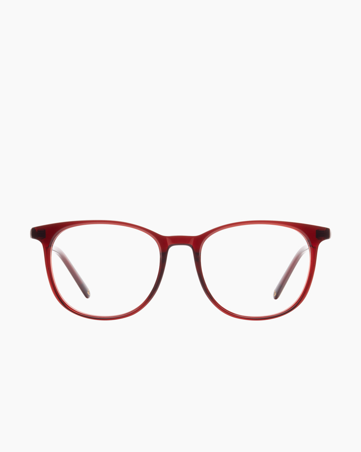 brown plastic oval eyeglasses by Spectacleeyeworks model HOWARD, front view, lunettes de vue ovale couleur brun
