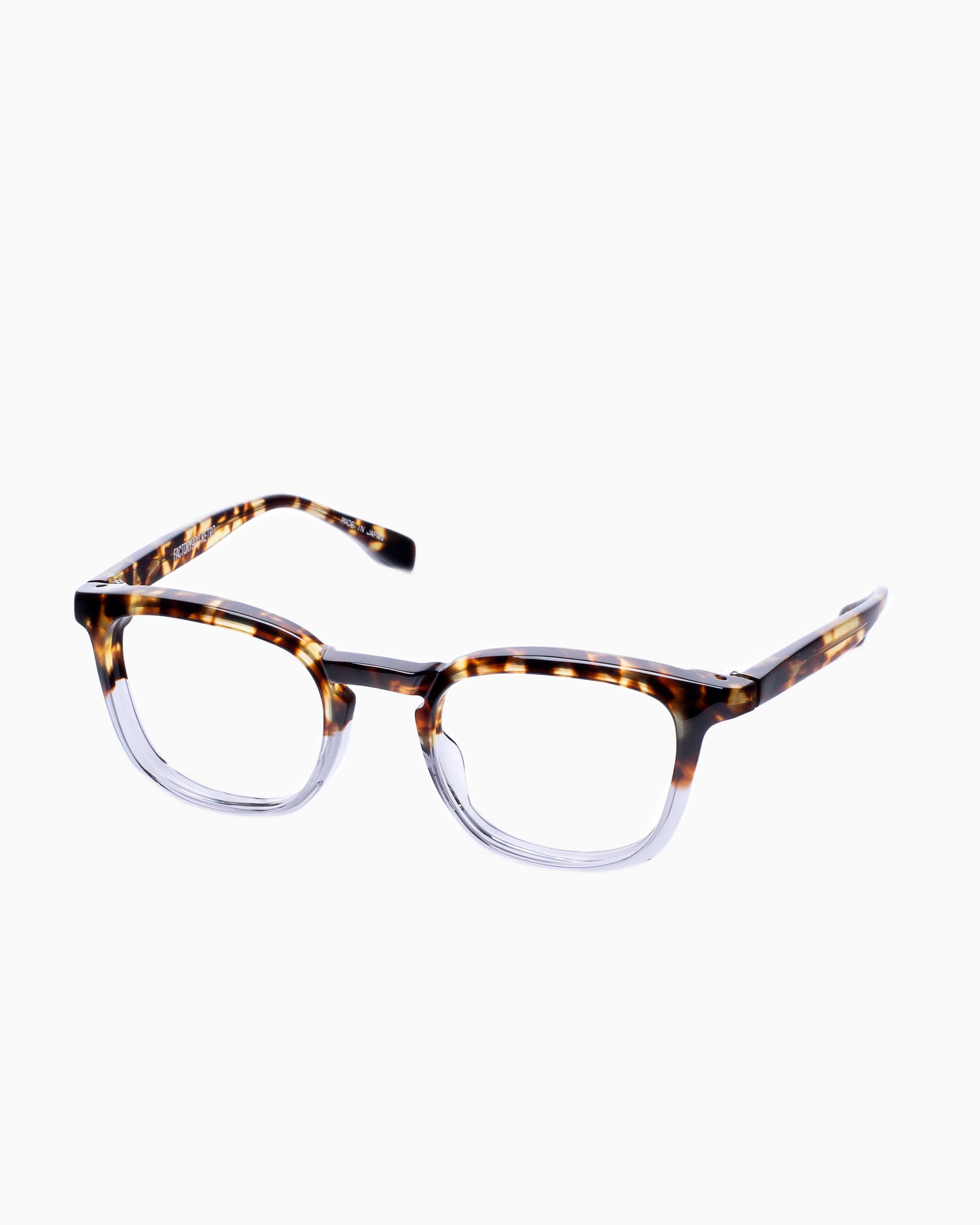 tortoise plastic rectangle eyeglasses by Factory 900 model RF031, front view, lunettes de vue Écaille de tortue rectangle