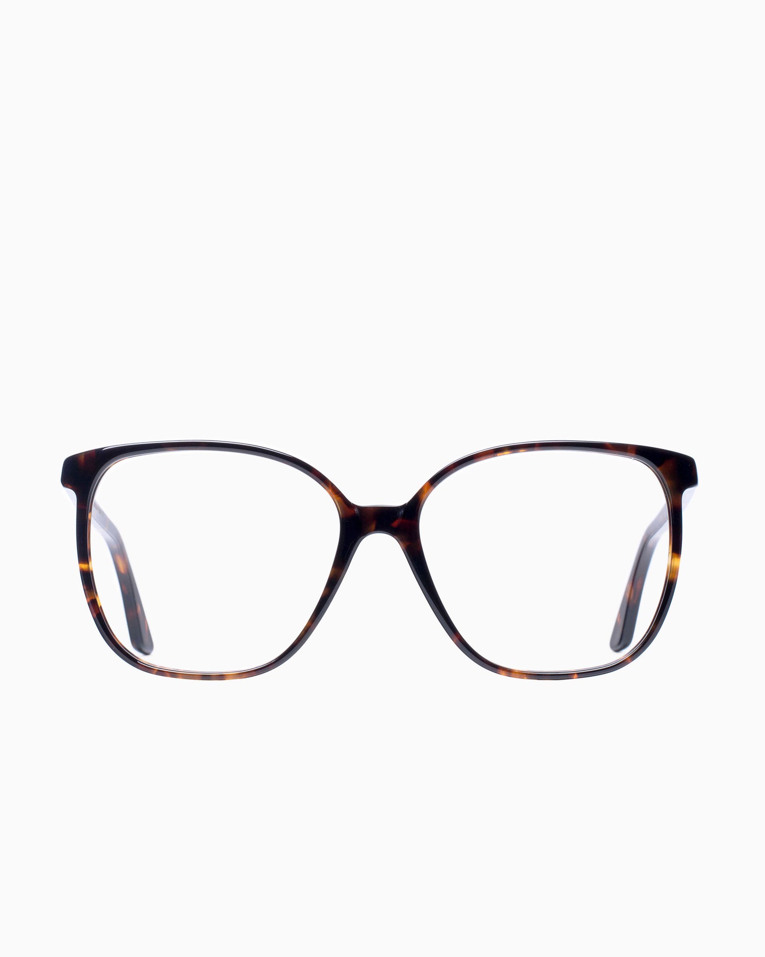 tortoise plastic rectangle eyeglasses by Emmanuelle Khanh model 11611, front view, lunettes de vue Écaille de tortue rectangle