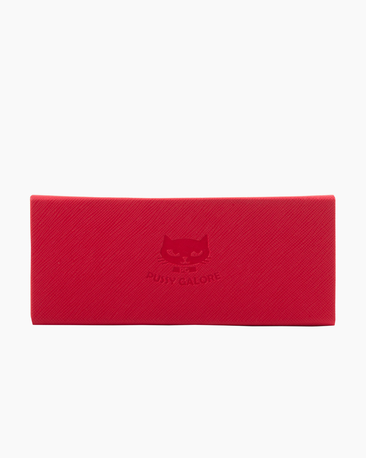 red plastic cat eyeglasses by Spectacleeyeworks model Ayalah, front view, lunettes de vue rouge chat
