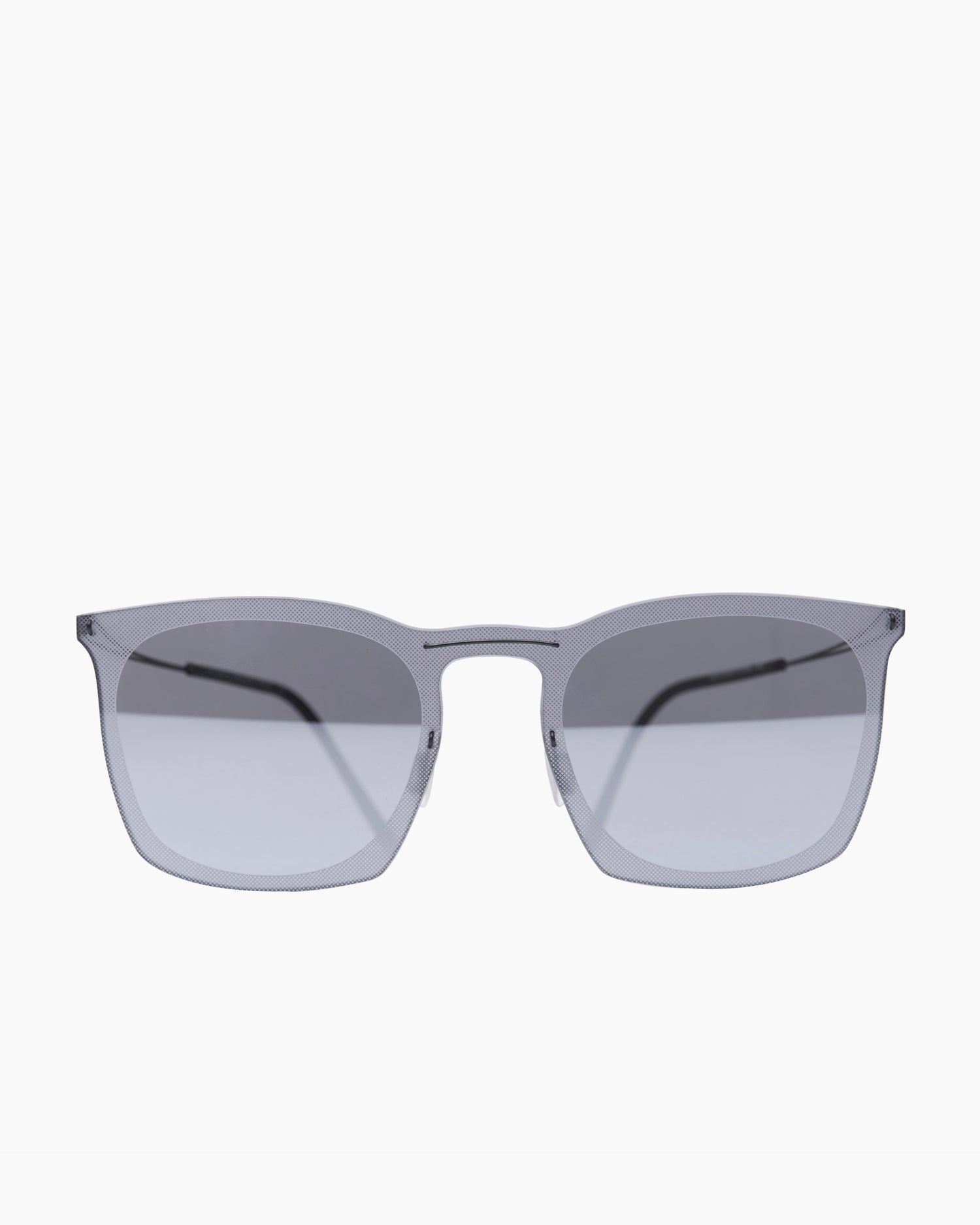 grey metal rectangle eyeglasses by monogram model MCHA014S, front view, lunettes de vue Gris rectangle